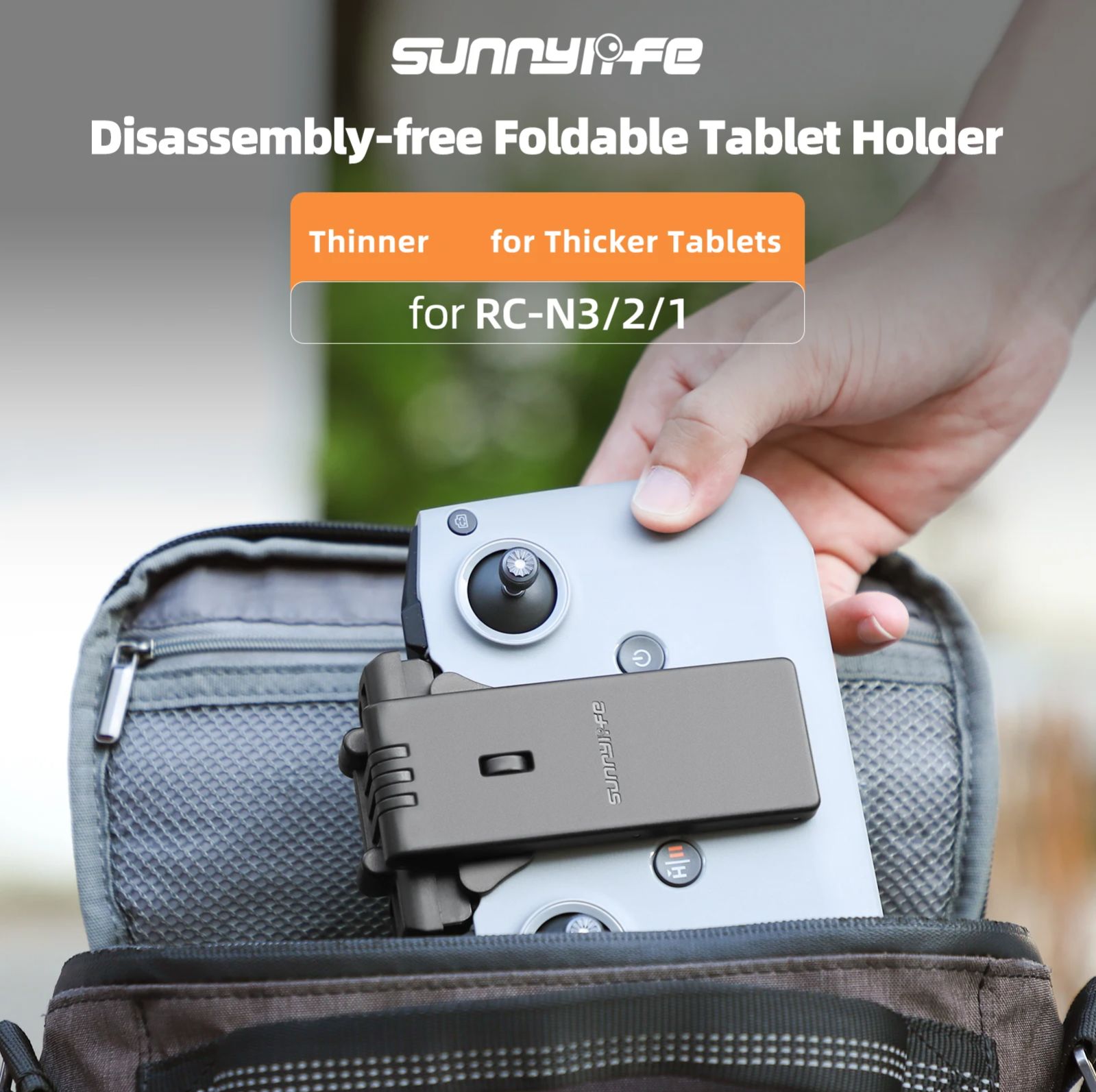 Drone Tablet Mount - ขาตั้งควบคุมแท็บเล็ตแบบพับได้ ไม่ต้องถอดประกอบ สำหรับ DJI RC-N3/N2/N1 พร้อมสายแขวน