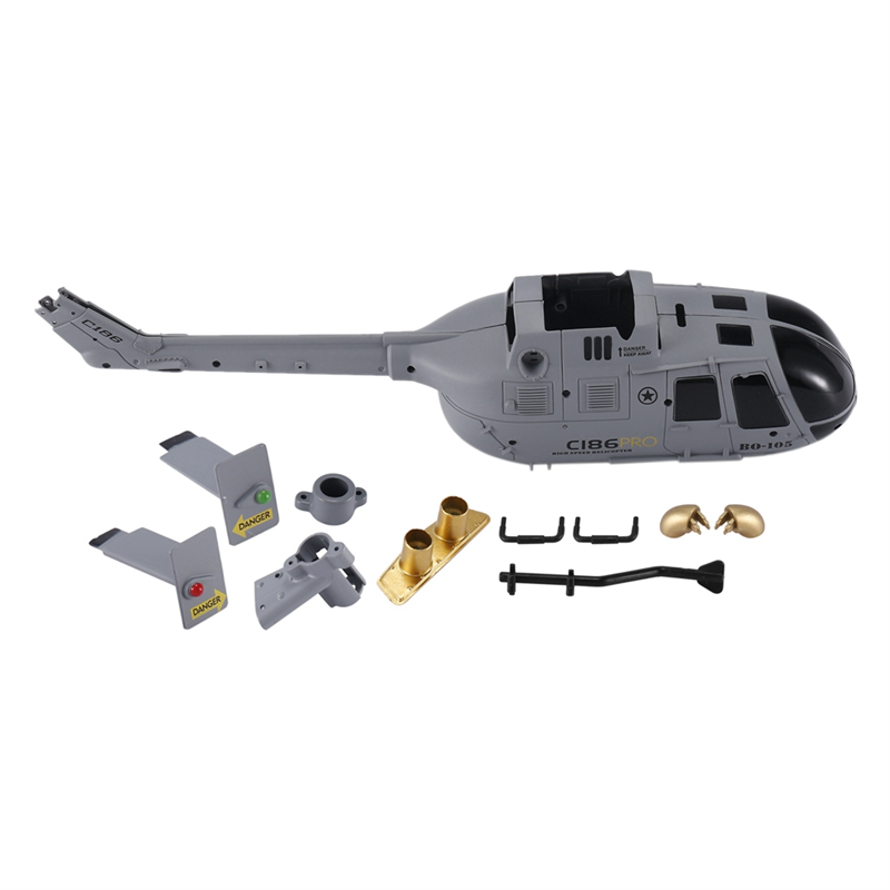 Drone Controller Hood - ชุดฝาครอบเชลล์สำหรับเครื่องบิน C-186 C186เฮลิคอปเตอร์ควบคุมรีโมตอุปกรณ์เสริมสำหรับโดรนเครื่องบินสีเทา