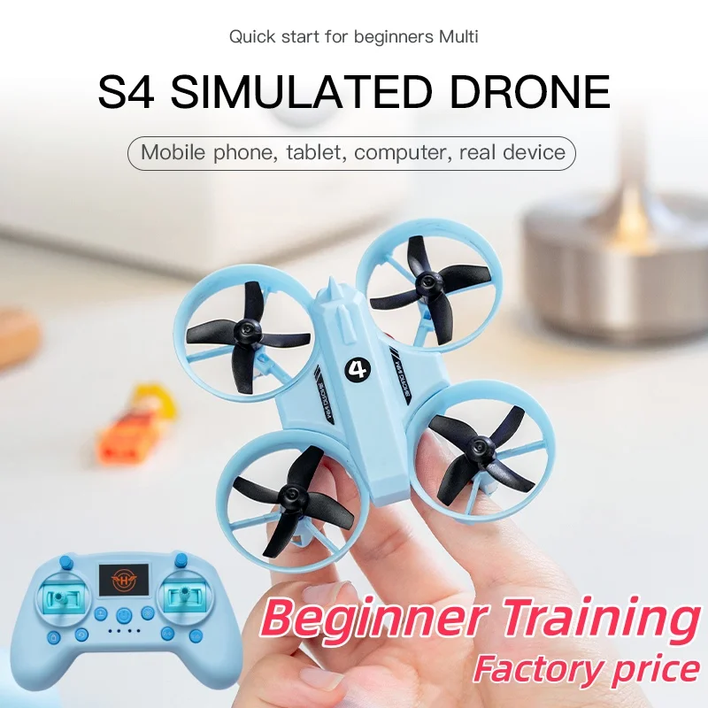Drone Tablet Mount - โดรนจิ๋ว V4 พับเก็บได้ พร้อมอุปกรณ์จำลองการบิน FPV สำหรับฝึกหัด