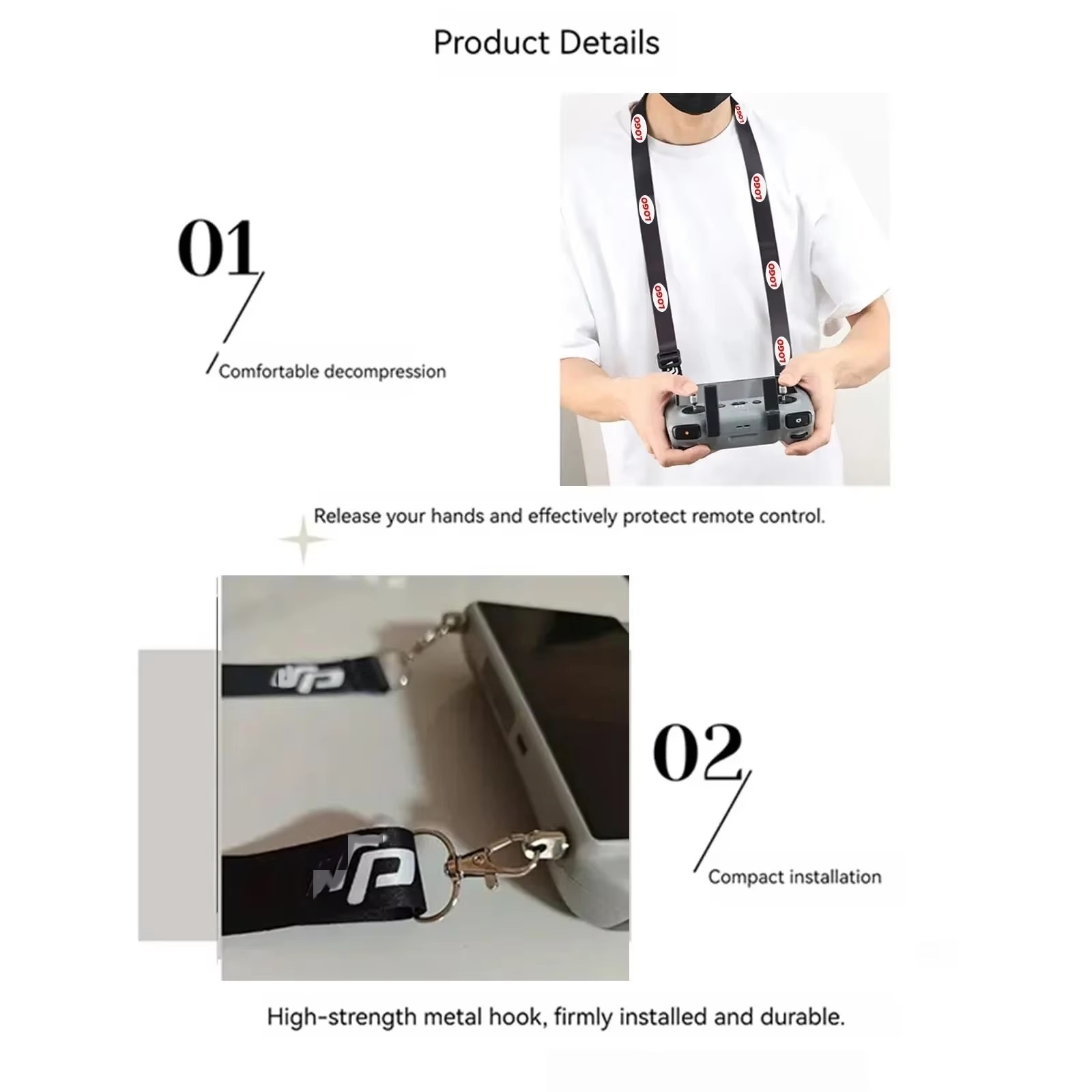 สายคล้องคอสำหรับ DJI RC & RC 2 - Drone Neck Strap บทวิจารณ์และราคา